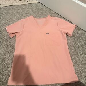 Figs Blush V-Neck Scrub Top